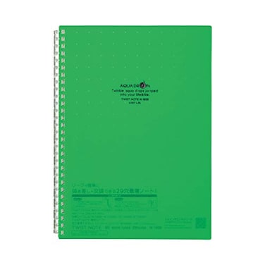 LIHIT LAB Refillable Notebook Journal Lined Paper 99 x 73 inches Yellow Green N16086