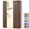 PAPEJOON Lined Spiral Journal Notebook A5 Hardcover Spiral Journals for Women Men 150 Numbered Pages Spiral Bound Notebook 100 GSM College Ruled Notebooks for Writing Note Taking 575 x 838 Dark Brown