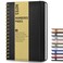 PAPEJOON Lined Spiral Journal Notebook A5 Hardcover Spiral Journals for Women Men 150 Numbered Pages Spiral Bound Notebook 100 GSM College Ruled Notebooks for Writing Note Taking Working 575 x 838 Bla