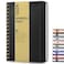 PAPEJOON Lined Spiral Journal Notebook A5 Hardcover Spiral Journals for Women Men 150 Numbered Pages Spiral Bound Notebook 100 GSM College Ruled Notebooks for Writing Note Taking Working 575 x 838 Bla