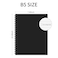 Ouzoustate Lined Spiral Notebook B5 Black Journal 748 X 10184 Pack 7mm College Ruled Hardcover Notebooks 160 Pages 100GSM Thick Paper for Note Taking School Office Supplies