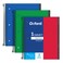 Oxford Spiral Notebook 3 Pack 1 Subject Wide Rule Journal Durable Plastic Covers 1 Pocket 85 x 11 Inches 100 Sheets Red Green Blue 89802
