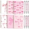 Resurhang 6 Pack Pink Bow Spiral Pocket Notebooks Coquette Bow A6Small Notebooks Cute Preppy Aesthetic Journal with Ballpoint Pens for Office School Day Classroom Prize Gifts 57 x 41 Inch