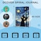 Yoiilifee Spiral Notebook A5 Spiral Notebooks 83 58 160 Pages Aesthetic Journaling Notebooks for Women College Lined Notebook with Elastic Closure Back Pocket for School Office Cat Sky