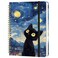Yoiilifee Spiral Notebook A5 Spiral Notebooks 83 58 160 Pages Aesthetic Journaling Notebooks for Women College Lined Notebook with Elastic Closure Back Pocket for School Office Cat Sky
