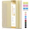 UEBZFOCS Spiral Notebook Journal 85 x 11 A4 Large Notebooks for Women Men College Ruled Lined Journal 100 GSM Paper Hardcover Spiral Bound Journals for Work School Writing Note Taking Business Yellow