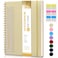UEBZFOCS Spiral Notebook Journal 85 x 11 A4 Large Notebooks for Women Men College Ruled Lined Journal 100 GSM Paper Hardcover Spiral Bound Journals for Work School Writing Note Taking Business Yellow