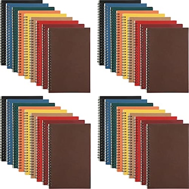 Yahenda Spiral Notebooks Bulk A5 83 x 55 Inch College Ruled Lined Notebooks 100 Pages Soft Cover Journals for Students Classroom Office Back to School SuppliesMulti Color36 Pcs