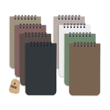KTOJOY 8 Pack Small Pocket Notebook Small 3x5 Spiral Notepads With Lined Pages Small Top Spiral Notebook Little Mini Memo Steno Note Pads for Outdoor Home Office College School