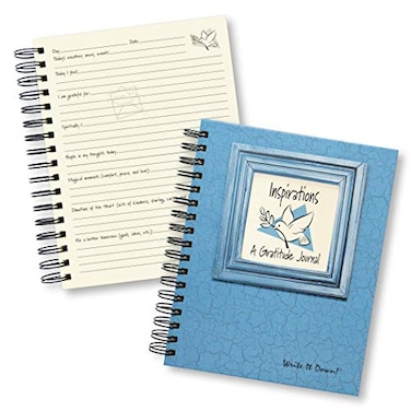 Write it Down series by Journals Unlimited Guided Journal Inspirations A Gratitude Journal Fullsize 75x 9 Blue Hard Cover Made in USA