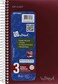 Top Flight Wired 3Subject Notebook 120 Sheet