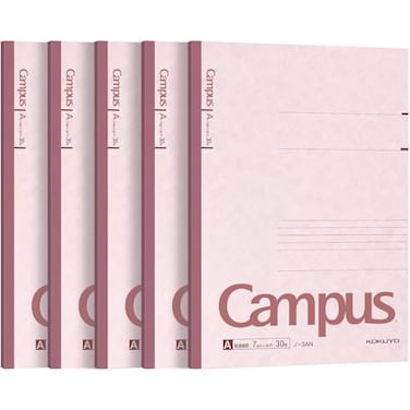 KOKUYO Campus Composition Notebook 7 x 10 inch Lined Notebooks with 30 Sheets 7mm Ruled Paper 5 Pack B5 Pink Notebook for School and Work School Supplies Comp Book for Journal Diary