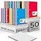 Rosmonde 50 Pack 1 Subject Spiral Notebook Wide Ruled Bulk 140 Pages 70 Sheets Thick NoBleed Paper 8 x 1012 3 Hole Punched 1 Subject Spiral Notebook Bulk Bulk Subject Notebook