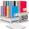 Rosmonde 50 Pack 1 Subject Spiral Notebook Wide Ruled Bulk 140 Pages 70 Sheets Thick NoBleed Paper 8 x 1012 3 Hole Punched 1 Subject Spiral Notebook Bulk Bulk Subject Notebook