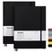 Wiisdatek B5 College Ruled Notebooks 2 Pack B5 Large Journal Notebooks with 376 Numbered Pages100gsm Thick Lined PaperSoft PU Leather Cover76 X 10 inchBLACK