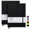 Wiisdatek B5 College Ruled Notebooks 2 Pack B5 Large Journal Notebooks with 376 Numbered Pages100gsm Thick Lined PaperSoft PU Leather Cover76 X 10 inchBLACK