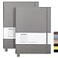 Wiisdatek B5 College Ruled Notebooks 2 Pack B5 Large Journal Notebooks with 376 Numbered Pages100gsm Thick Lined PaperSoft PU Leather Cover76 X 10 inchGRAY