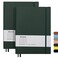 Wiisdatek B5 College Ruled Notebooks 2 Pack B5 Large Journal Notebooks with 376 Numbered Pages100gsm Thick Lined PaperSoft PU Leather Cover76 X 10 inchGREEN