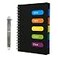 Kesote KESOTE Spiral Notebook with Divider Tabs Professional Notebooks for Work School Wide Ruled 5 Subject 63 94 Tabbed Notebook Journal with Pen 300 Pages Black