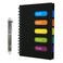 Kesote KESOTE Spiral Notebook with Divider Tabs Professional Notebooks for Work School Wide Ruled 5 Subject 63 94 Tabbed Notebook Journal with Pen 300 Pages Black