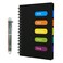 Kesote KESOTE Spiral Notebook with Divider Tabs Professional Notebooks for Work School Wide Ruled 5 Subject 63 94 Tabbed Notebook Journal with Pen 300 Pages Black