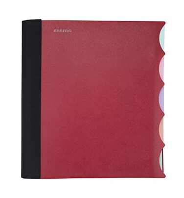 Mintra Office Durable PREMIUM Spiral Notebook Chili Oil 5 Subject 85in x 11in