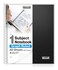 Dunwell Graph Paper Notebook 85 x 11 Plastic Cover 80 Sheets 4x4 Ruled 1 Subject Spiral 14 Inch Grid Graphing Notebook Divider with Pockets Perforated Pages 3Hole Punched