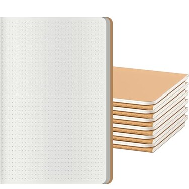 XYark 12 Pack Dot Grid Notebook Journals Bulk with Thick Dotted Grid Paper 60 Pages 83x55 inch A5 Size Diary Writing Subject Notebooks Planner for Travelers Students Office Travel Journal Set