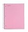 Mintra Office Durable Spiral Notebook 5 Subject SPRING PINK College Ruled 1pk 200 perforated lined smooth paper sheets 5 Poly Pockets quality poly cover coil lock perfect multisubject notebook for sch