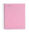 Mintra Office Durable Spiral Notebook 5 Subject SPRING PINK College Ruled 1pk 200 perforated lined smooth paper sheets 5 Poly Pockets quality poly cover coil lock perfect multisubject notebook for sch