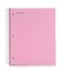 Mintra Office Durable Spiral Notebooks 5 Subject Spring Pink Wide Ruled 1pk