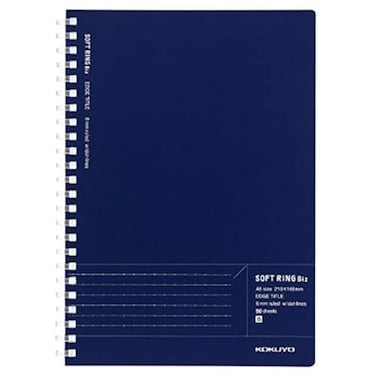 KOKUYO Kokuyo Soft Ring Notebook Biz A550 sheets Dotted Line Navy Pack of 2