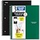 Five Star Spiral Notebook Study App 2 Pack 3 Subject College Ruled Paper 812 x 11 150 Sheets Fights Ink Bleed Water Resistant Cover Black Green 820191