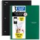 Five Star Spiral Notebook Study App 2 Pack 3 Subject College Ruled Paper 812 x 11 150 Sheets Fights Ink Bleed Water Resistant Cover Black Green 820191