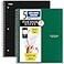 Five Star Spiral Notebook Study App 5 Subject College Ruled Paper 11 x 812 200 Sheets Black Forest Green 2 Pack 820190