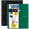 Five Star Spiral Notebook Study App 5 Subject College Ruled Paper 11 x 812 200 Sheets Black Forest Green 2 Pack 820190