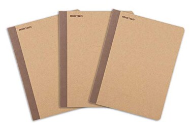 Mintra Office Mintra 100 Recycled Notebooks Comp Book 75in x 975in Plain Cover 3pk