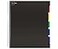 1InTheOffice 5 Subject Notebook with Dividers Spiral Notebook with Tabs Poly Cover College Ruled Notebook 85 x 11 Black 150 Sheets