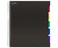 1InTheOffice 5 Subject Notebook with Dividers Spiral Notebook with Tabs Poly Cover College Ruled Notebook 85 x 11 Black 150 Sheets