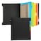 Tashkummy Pivotable Refillable Notebook 3 Ring Binder Notebooks 1 Inch Notebook with Dividers and Pockets Folder Notebook Flexible Binder Soft Binders 3 Ring Foldable Binder Black
