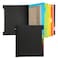 Tashkummy Pivotable Refillable Notebook 3 Ring Binder Notebooks 1 Inch Notebook with Dividers and Pockets Folder Notebook Flexible Binder Soft Binders 3 Ring Foldable Binder Black