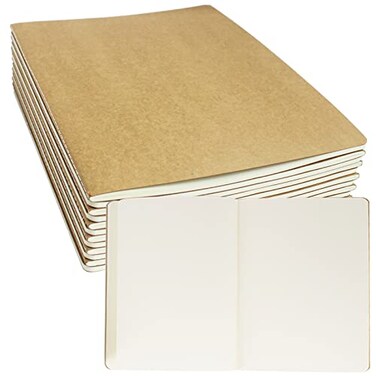 zmybcpack 12 Pack 85x11 inch Large Blank Notebook Journals Bulk 60 Pages Sketchbook Composition Notebook Journals Subject Notebooks Planner for College Students Office