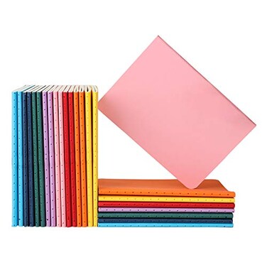 EUSOAR Softcover Pocket Notebook A6 24 Pack 39 x 55 60 Pages Lined Kraft Notebooks Journal Mini Lined Memo Notepad Travel Journal Sketchbook Office Subject Writing Diary Notebooks