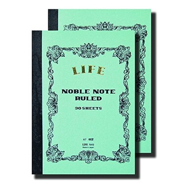 ãƒã‚¤ãƒ• Life Noble Notebook A7 Horizontal Ruled N49 Set of 2