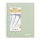 SUNEE Spiral Notebook 1Subject College Ruled Paper 8 x 1012 100 Sheets per Notebook 3Hole Punched Paper Water Resistant Cover Doublesided Pockets Spiral Lined Notebooks for Work Green