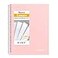 SUNEE Spiral Notebook 1Subject College Ruled Paper 8 x 1012 100 Sheets per Notebook 3Hole Punched Paper Water Resistant Cover Doublesided Pockets Spiral Lined Notebooks for Work Pink