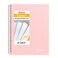 SUNEE Spiral Notebook 1Subject College Ruled Paper 8 x 1012 100 Sheets per Notebook 3Hole Punched Paper Water Resistant Cover Doublesided Pockets Spiral Lined Notebooks for Work Pink