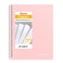 SUNEE Spiral Notebook 1Subject College Ruled Paper 8 x 1012 100 Sheets per Notebook 3Hole Punched Paper Water Resistant Cover Doublesided Pockets Spiral Lined Notebooks for Work Pink