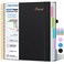 MUAHLIUB 5 Subject Notebook College Ruled80GSM Paper Thick Hardcover Spiral Notebook Lined Journal with Removable Dividers Tabs400pages 85x11 Paper Large Notebooks for School Work3Hole Punched Black