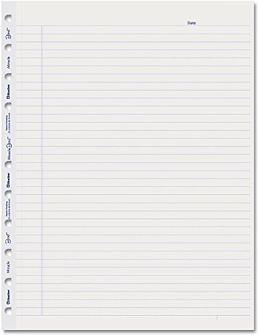 Blueline Miraclebind Ruled Paper Refill Sheets For All Miraclebind Notebooks And Planners 11 X 906 Whiteblue Sheets Undated